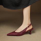 snake patterned sheepskin pointed thin Heel