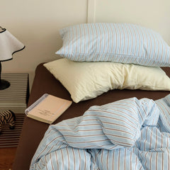 1Pcs Stripe Print Duvet Cover Twin Queen King Quilt Cover Korean Four Seasons Full Queen Adult Kids Dormitory Comforter Cover