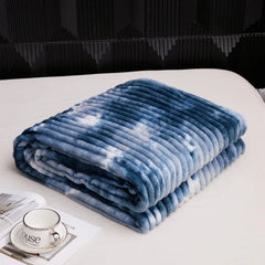Flannel Fleece Blanket for Beds Tie Dyeing Warm Manta Single/Queen/King Thow Blanket Thick Warm Plaids Sofa Blanket