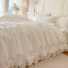 4/6Pcs Princess Wedding Bedding Set