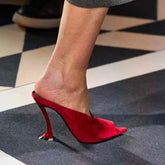 fish mouth slim fit high-heeled slippers