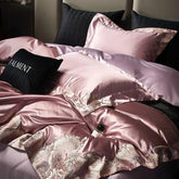 High Precision Damask Egyptian Cotton Luxury Embroidery Bedding Set