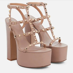 Open-Toe Thin Belt Waterproof Platform Super High Sexy Sandals