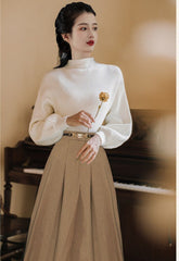 2-teiliges kariertes Dark Academia-Set