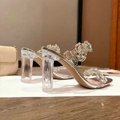 Transparent Rhinestone Heels
