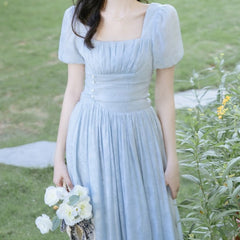 Vestido azul de estilo vintage de los años 50 de Edith