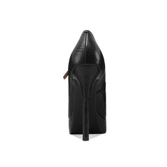 Embossed sheepskin Pointed to thin Heels