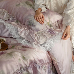 Luxury French Vintage Floral Lyocell Bedding Set