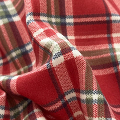 Vintage Double Sided Red Plaid Bedding Set