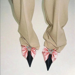 Heart Diamond-Bow High Heels