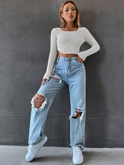 Coralie Waffle Knit Crop Top