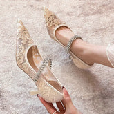 Sexy Lace Pointy High Heel