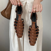 sheepskin square head belt buckle hollow retro low Heel