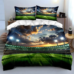 Stadium under dramatic sky. Print Bedding Set