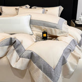 100% Egyptian Cotton Luxury Jacquard Embroidery Wide Border Bedding Set