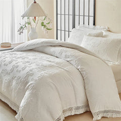 4Pcs Bow Large Tassel Style Bedding Set