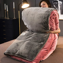 Winter Thicken Warm Velvet Duvet Cover Set Flannel Bedding Set