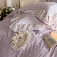 4Pcs French Princess Style Carved Velvet Warm Winter Thickened Bedding Set