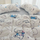 Cute Dog Duvet Cover Set Soft Kids Adult Twin Queen Size Girls Boys Flat Sheet Pillowcase Bedspread No Filler Bedding Set