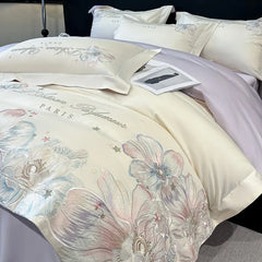 High End A-class Long Staple Cotton Pure Cotton Four Piece Duvet Cover All Cotton Bed Sheet Light Luxury Bedding