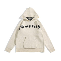 Scolopendra Skelett Rippen Gestrickter Hoodie Unisex Pullover