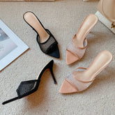 Slippers Women Mesh Pointed Toe Sandals