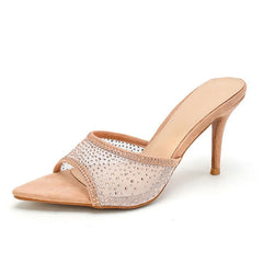 Slippers Women Mesh Pointed Toe Sandals