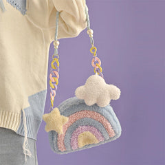 Colorful Rainbow Plush Bag