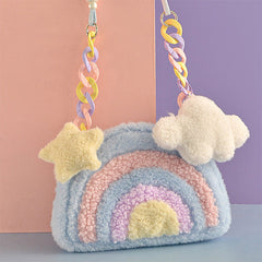 Colorful Rainbow Plush Bag