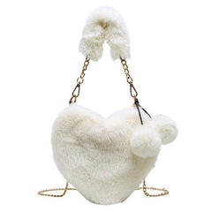 Fuzzy Heart Bag