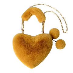 Fuzzy Heart Bag