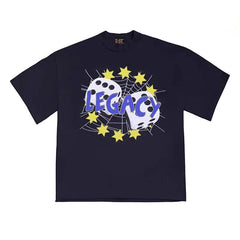 Camiseta con estampado de dados estéticos de estilo urbano