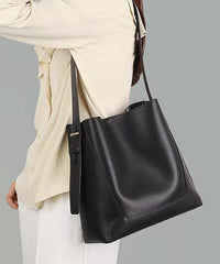 Stylish Light Brown Large Capacity Calf Leather Satchel Bags