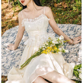 Vestido de princesa de encaje para picnic de verano