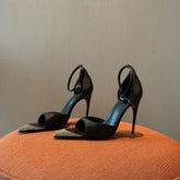Pointy head With Rhine-diamond Temperament Fine Heel