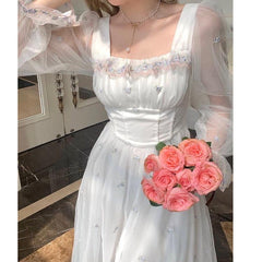 Vestido de princesa de hadas de tul delicado de Sweet Roselily