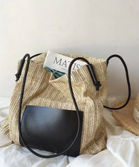 Vacation Style Large Capacity Straw Woven Shoulder Bag