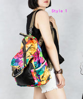Versatile Large Capacity Printed One Shoulder Crossbody Bag
