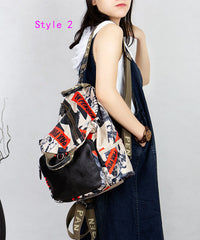 Versatile Large Capacity Printed One Shoulder Crossbody Bag