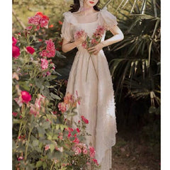 Vestido de hada de encaje de princesa vintage