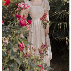 Vestido de hada de encaje de princesa vintage