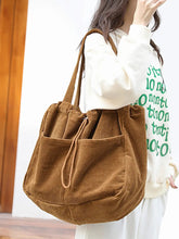Corduroy Large Capacity Shoulder Bag
