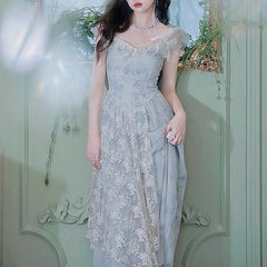 Vestido de hada de la cabaña de rosas azules de Vivien