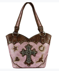 Western Style Hardware Diamond Cross Satchel Bags