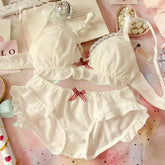 White Ruffle 2-piece Kawaii Princess Lolita Nymphet Lingerie Set