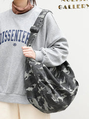 Women Camouflage Washed Shoulder Bag Crossbody Bag