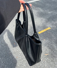 Handbag Versatile Leather Faux Satchel Women Black