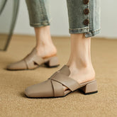 cowhide square toe