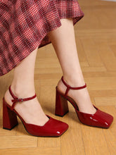 Womens Mary Jane Chunky High Heels