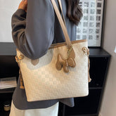 Argyle Pattern Tote Bag + Horse Charm